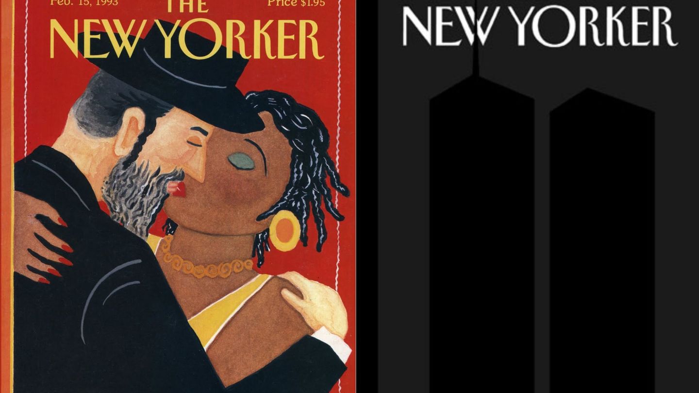 Dos de las portadas más icónicas de Spiegelman en 'The New Yorker'