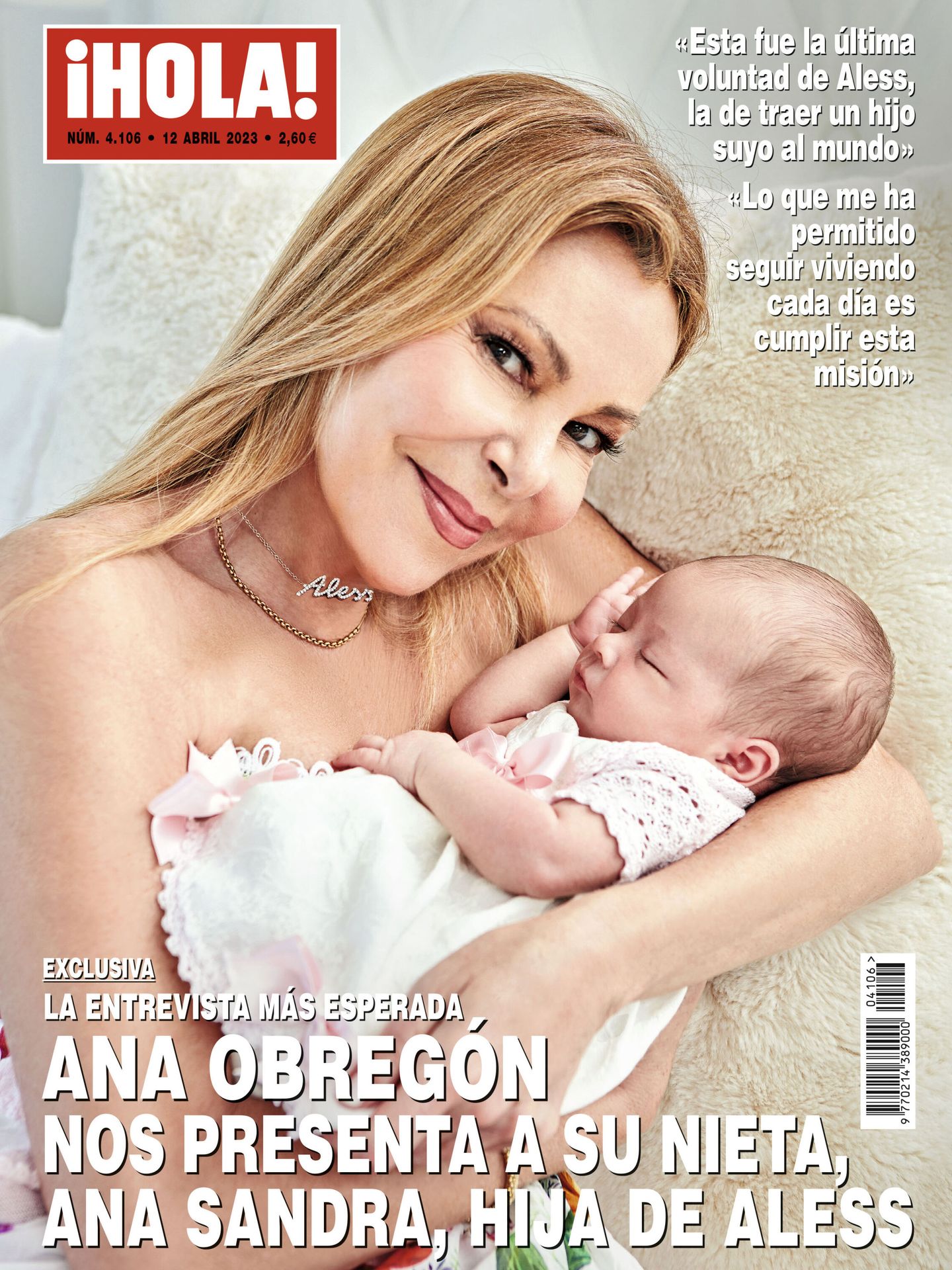 La portada de Ana Obregón en la que explicaba su decisión de traer al mundo a Ana Sandra. 