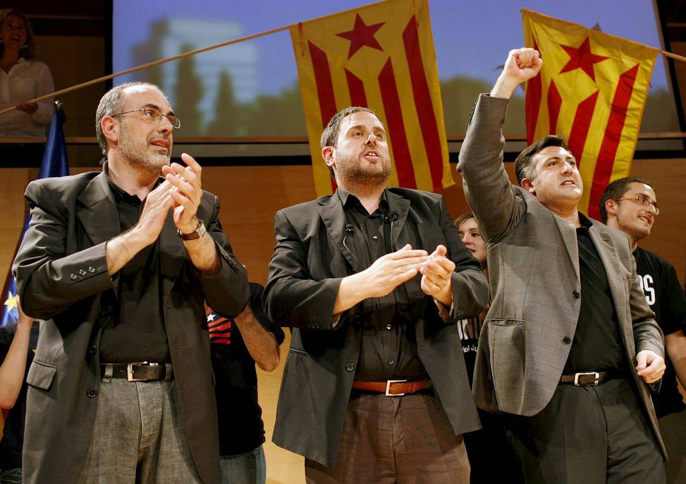 Foto: Joan Ridao, Oriol Junquera y Joan Puigcercós. (Efe)