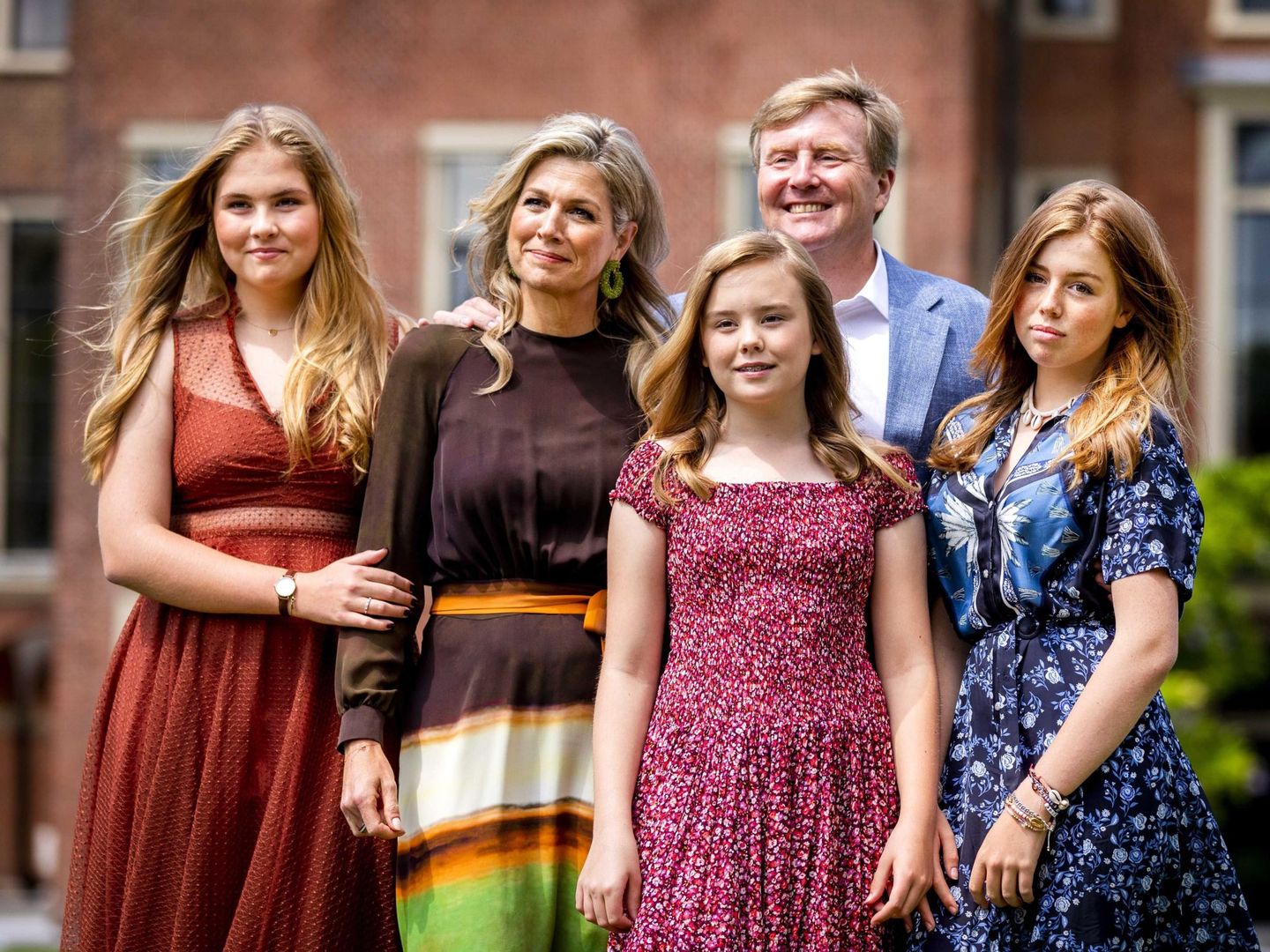 La familia real de Holanda, durante el posado veraniego. (EFE)