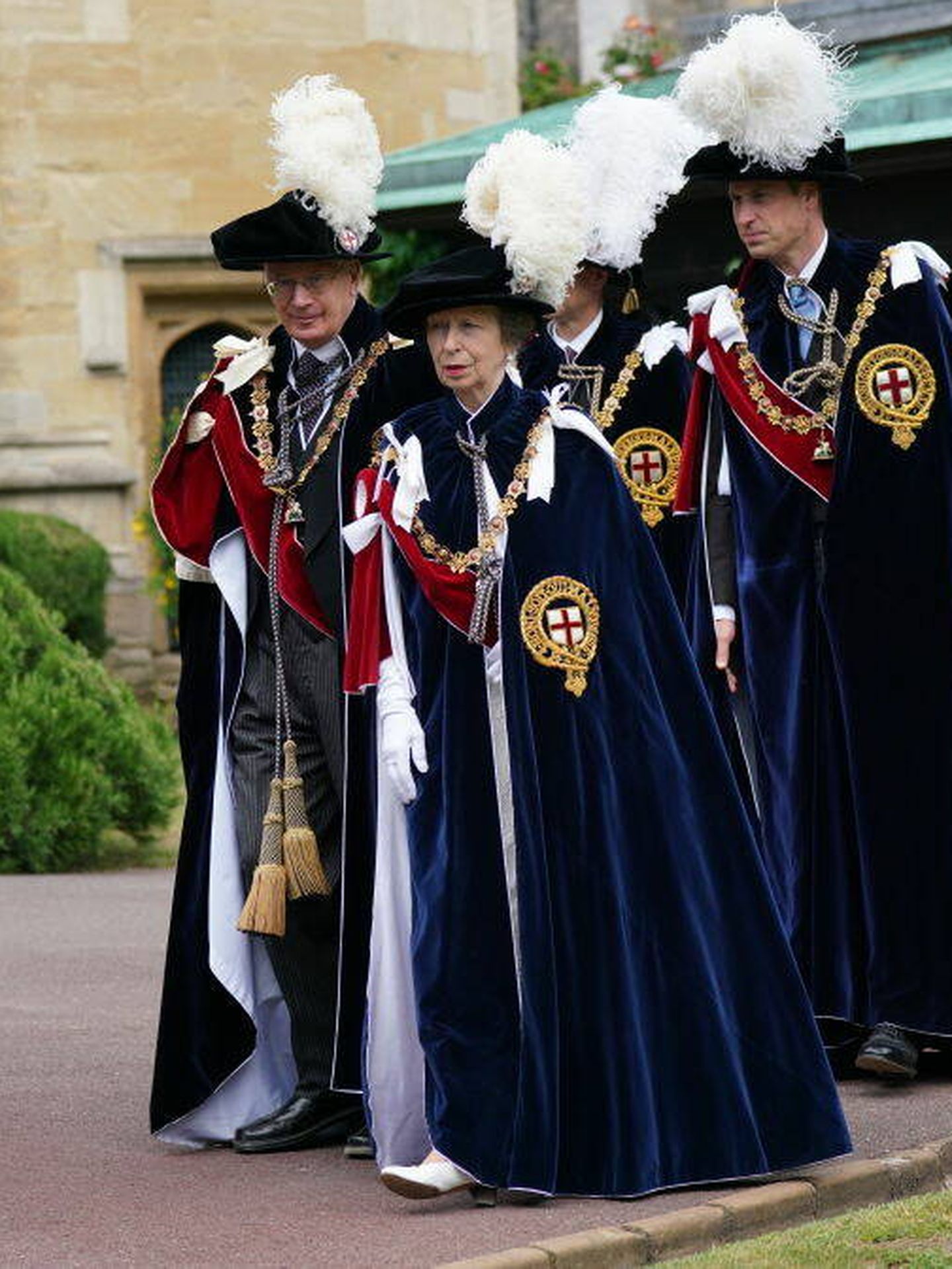 La princesa Ana llegando al castillo de Windsor. (Getty Images)