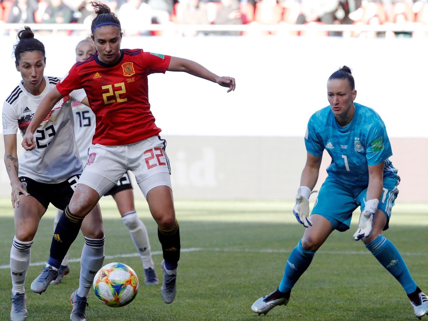 España se midió a Alemania en el segundo partido de grupo. (EFE)