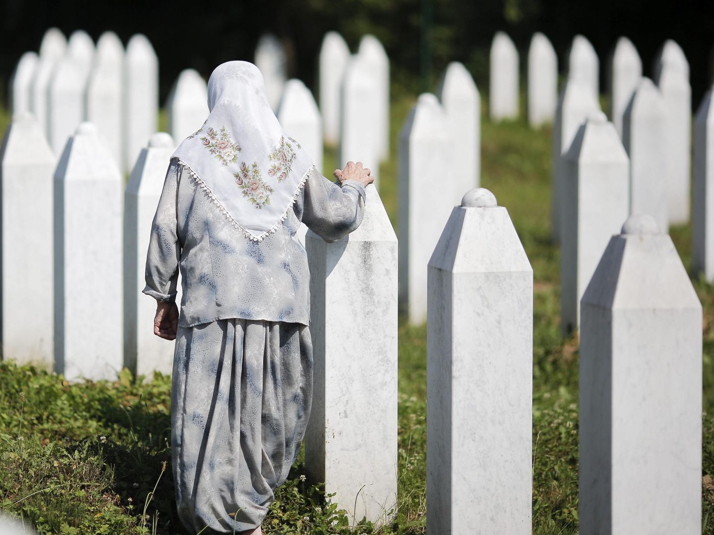 Conmemoración y homenaje a los fallecidos por la guerra civil yugoslava, en Srebrenica. (EFE)