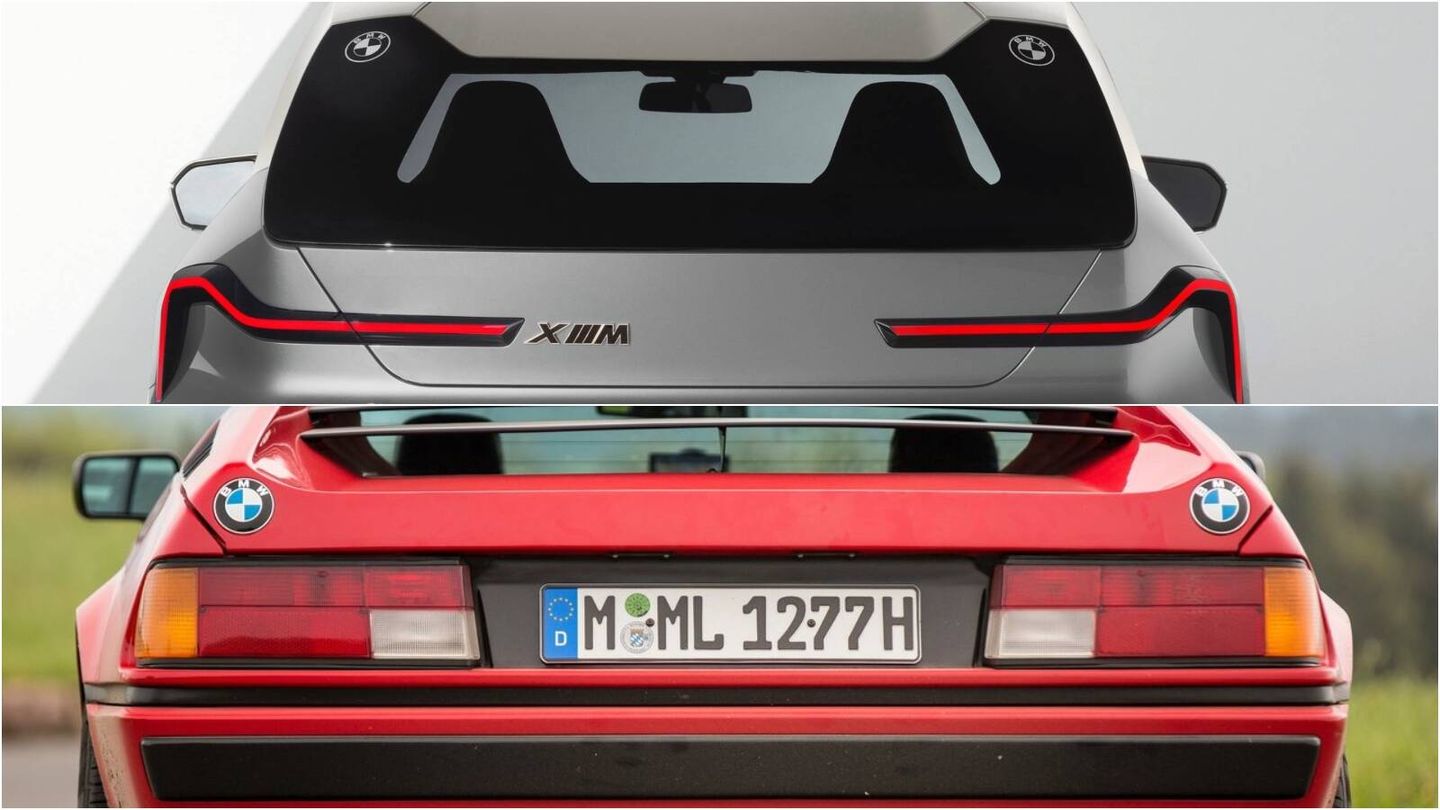 Los emblemas de BMW grabados por láser emulan los del legendario M1.