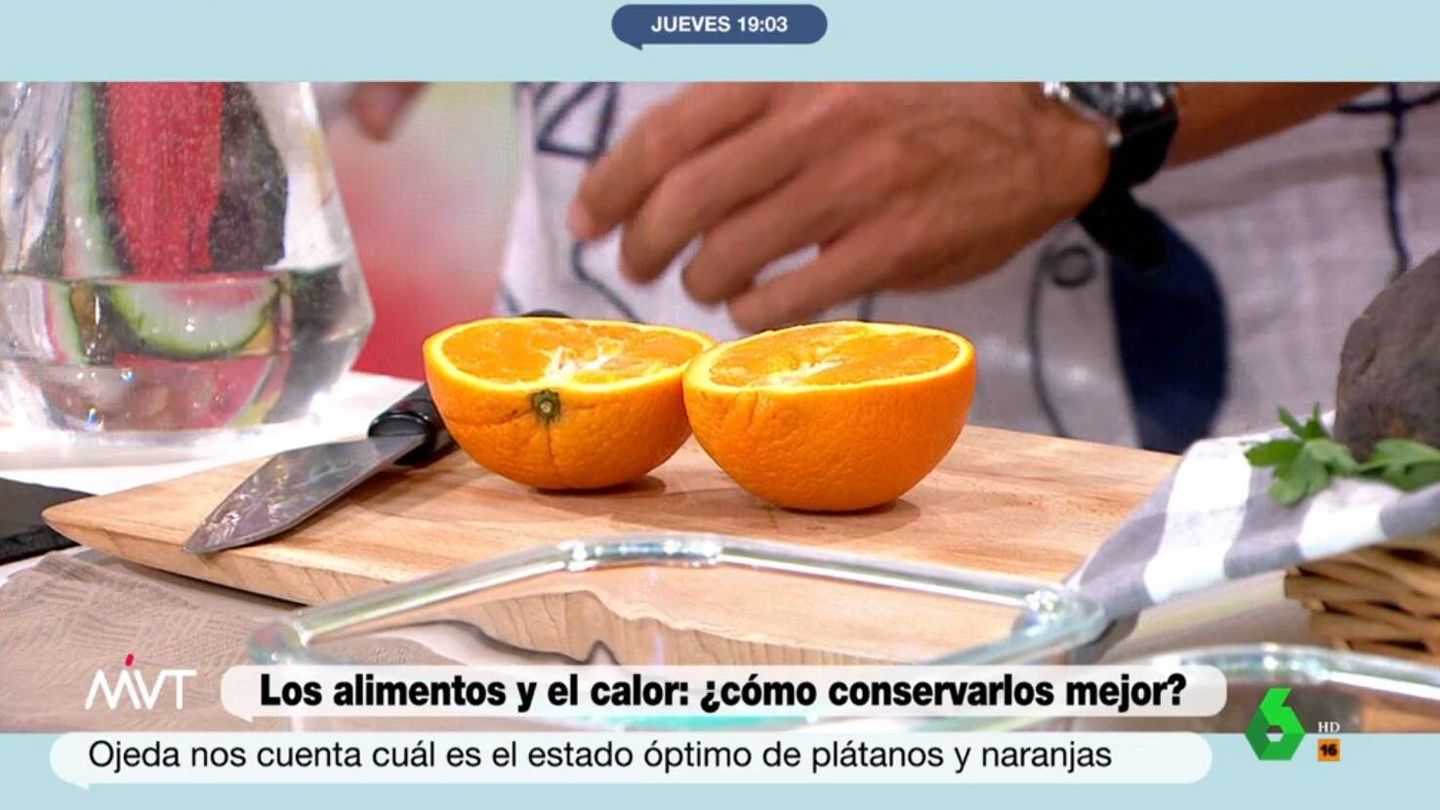 Pablo Ojeda muestra cómo recuperar el sabor de una naranja. (La Sexta)