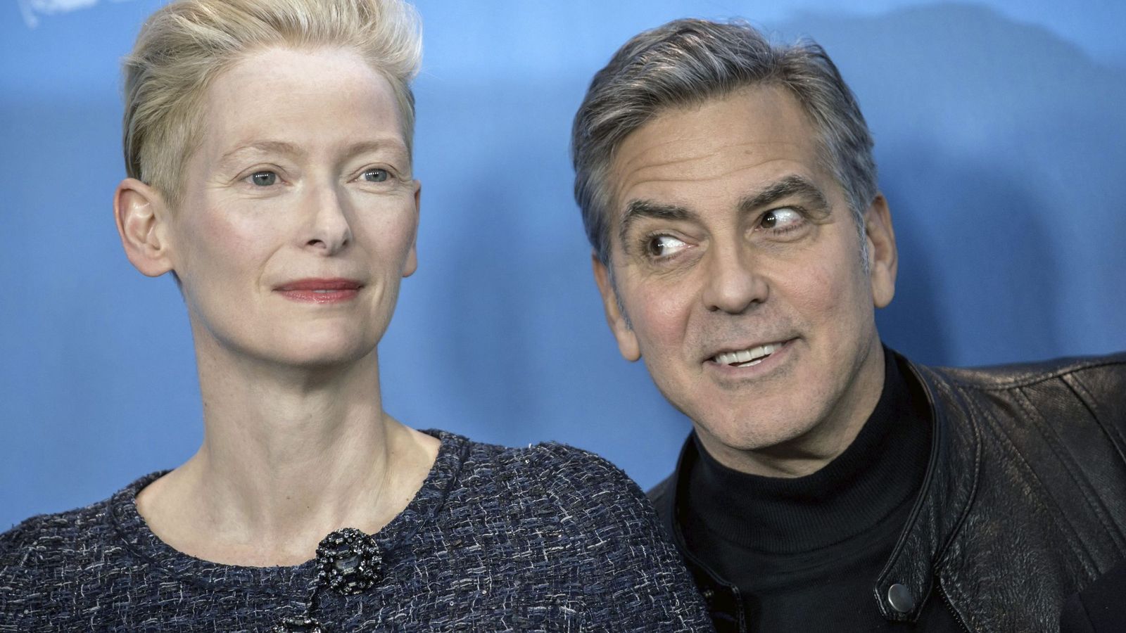 Foto: Tilda Swinton y George Clooney en la Berlinale (EFE)