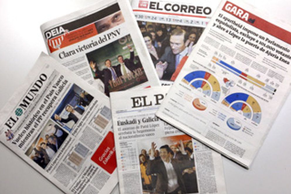 Foto: Los periódicos destacan el cambio histórico en Euskadi
