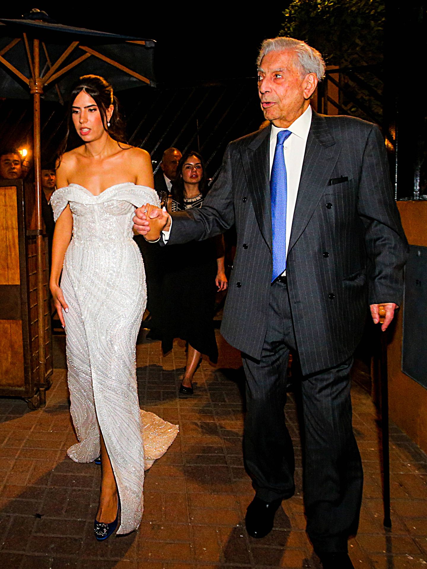 El segundo vestido de novia de Josefina, nieta de Vargas Llosa. (Gtres)