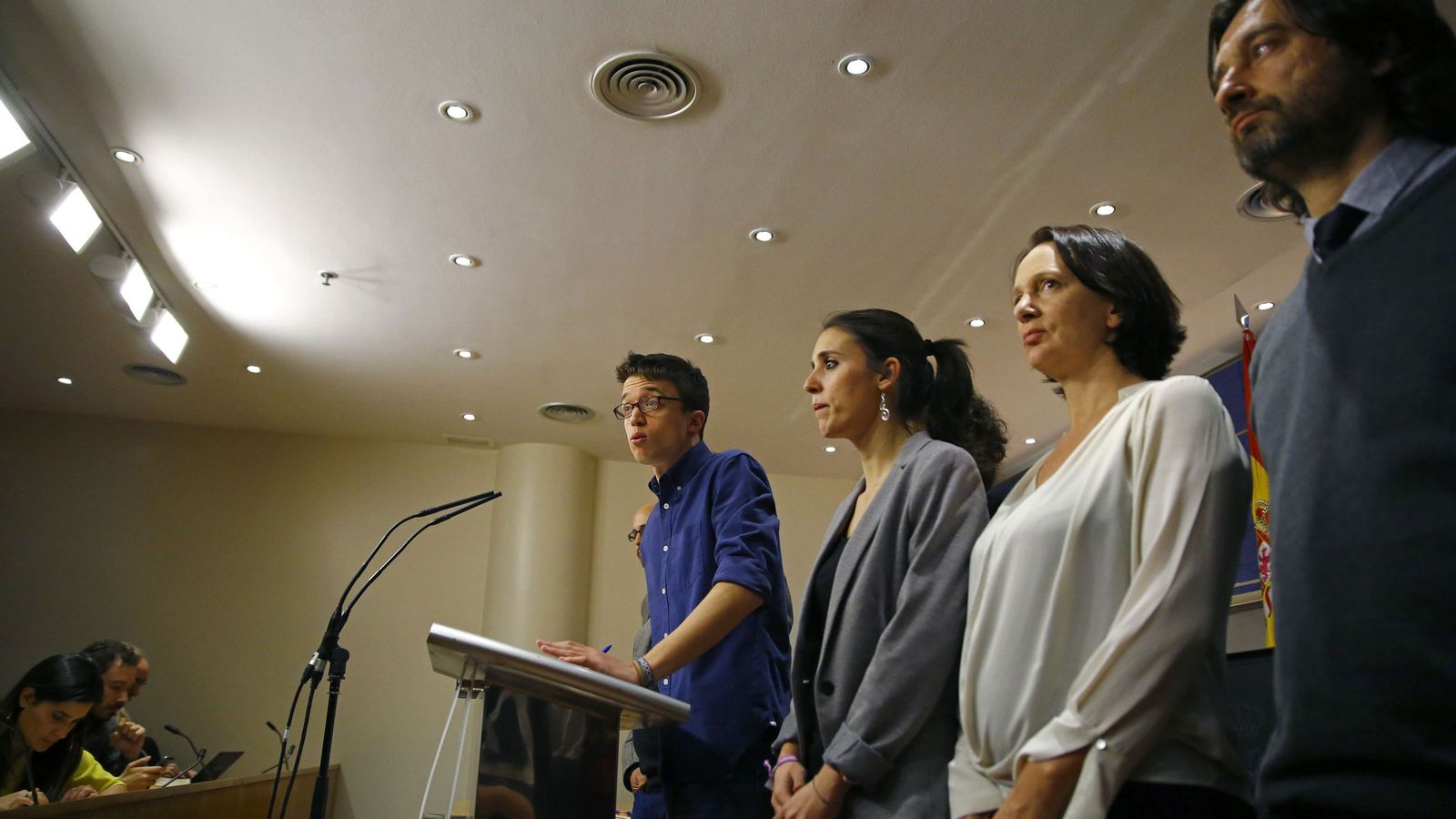 Foto: Íñigo Errejón anuncia el final de las negociaciones con el PSOE. (EFE)