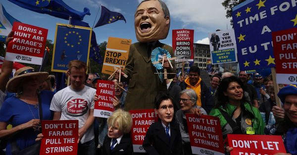 Foto: Una campaña anti Brexit el pasado 20 de julio en Londres. (Reuters)