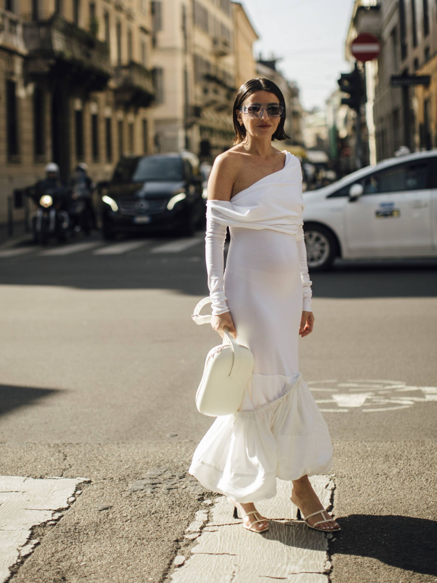 Alexandra Pereira, con vestido blanco. (Imaxtree)
