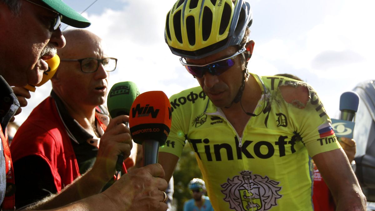 Alberto Contador carga contra la UCI después de su caída en La Vuelta