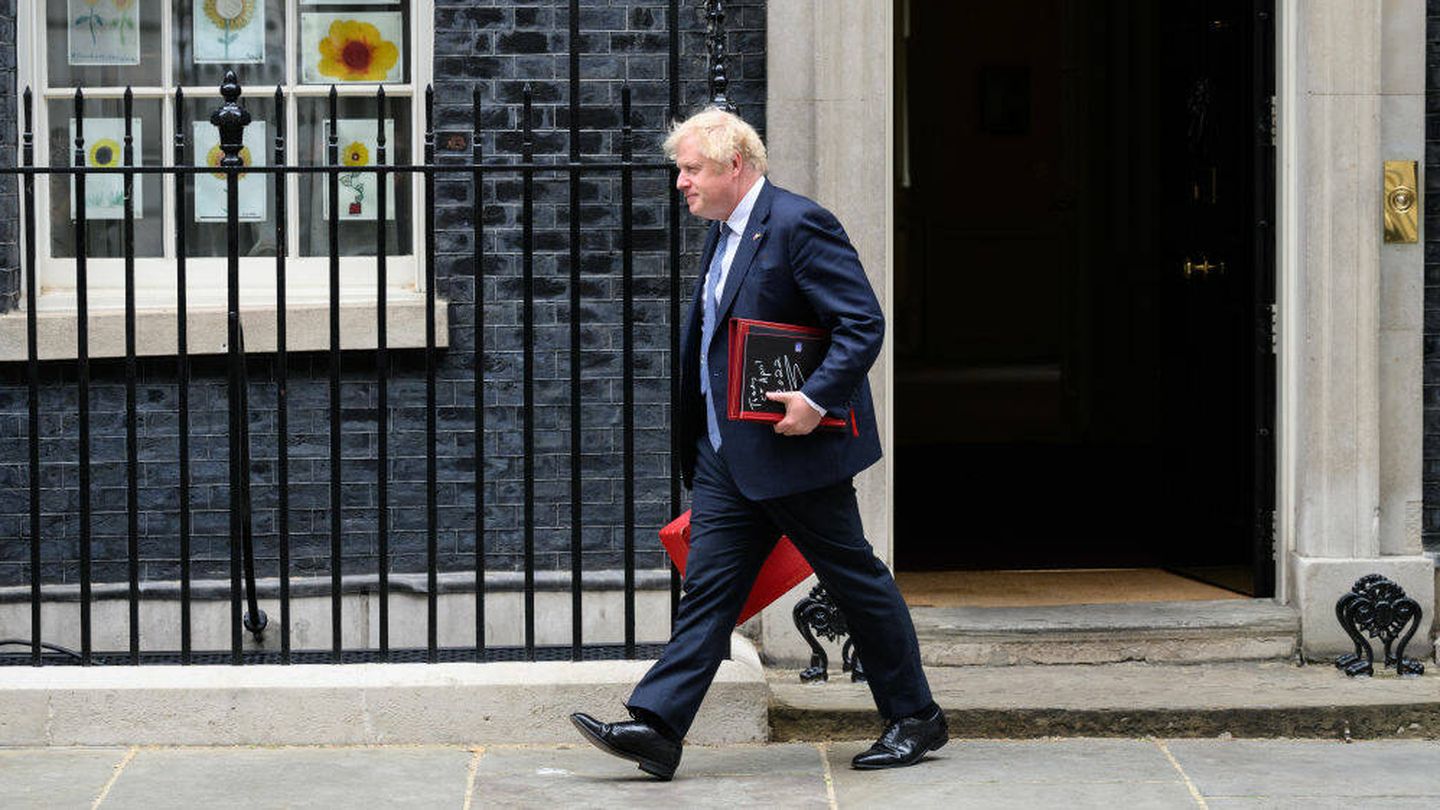 Boris Johnson, tras la publicación del informe sobre el 'partygate'. (Getty/Ron Neal) 