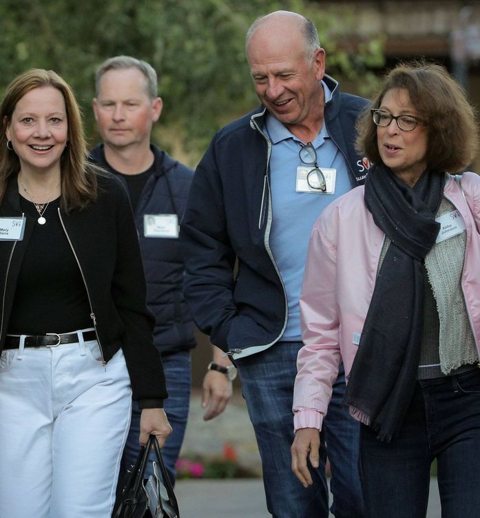 Abby Johnson (derecha), en una conferencia económica en Idaho. (Reuters)