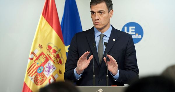 Foto: Sánchez, presidente del Gobierno, tras un Consejo Europeo. (EFE)