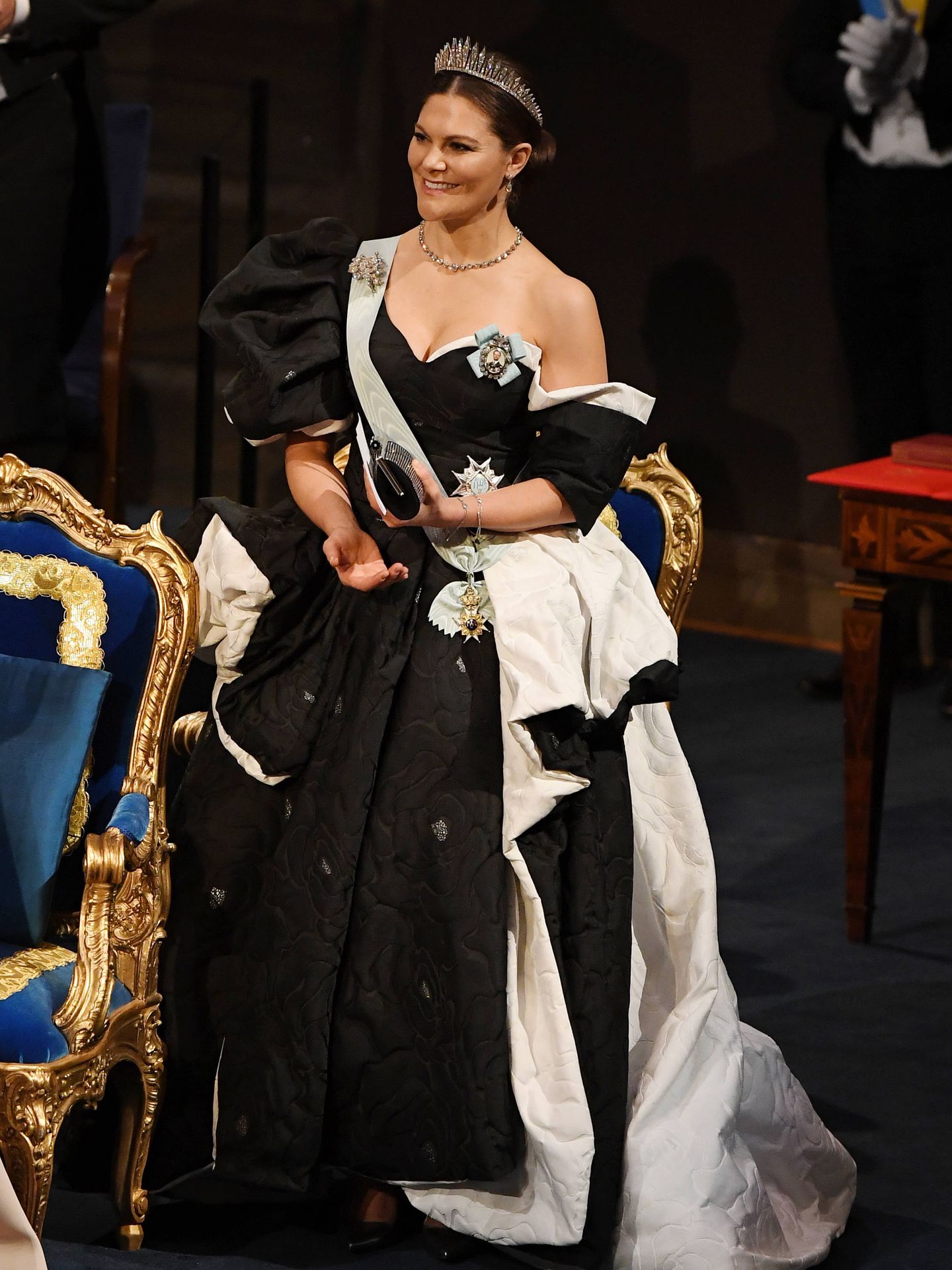 Victoria de Suecia, en la ceremonia de los Nobel. (Getty)