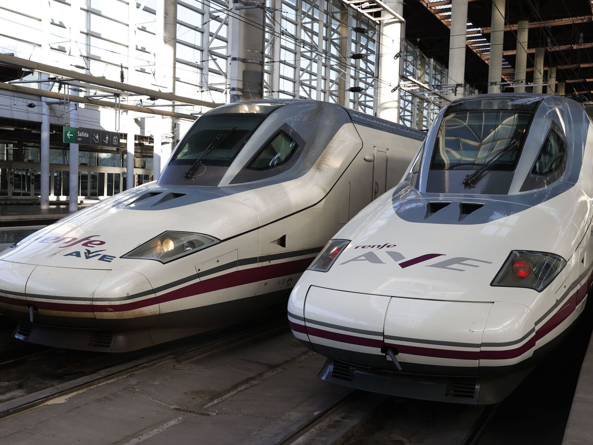 Foto: Trenes AVE en la estación de Atocha. (EFE/J. J. Guillén)