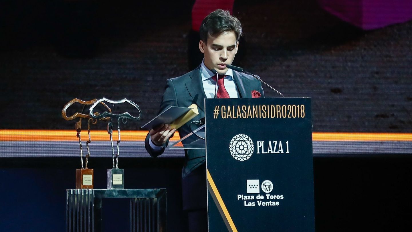 Gonzalo Caballero, dando su discurso en la presentación de carteles de San Isidro. (CP)