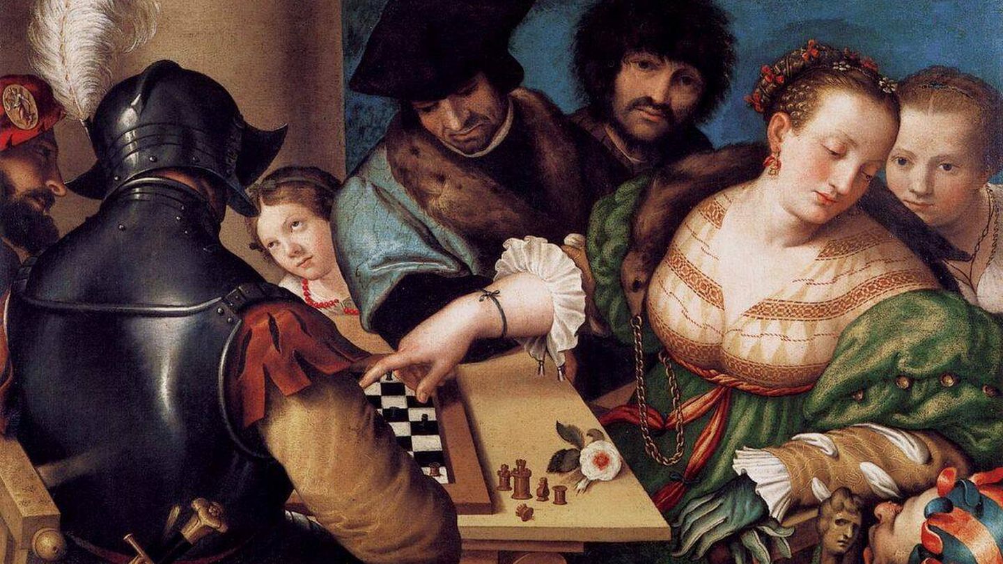 Los jugadores de ajedrez, por Giulio Campi en 1530. (Wikimedia)