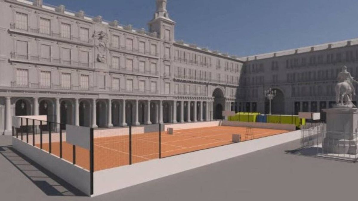 Una pista de tenis tomará la Plaza Mayor por el Mutua Madrid Open: desde cuándo se podrá jugar por 1 euro 