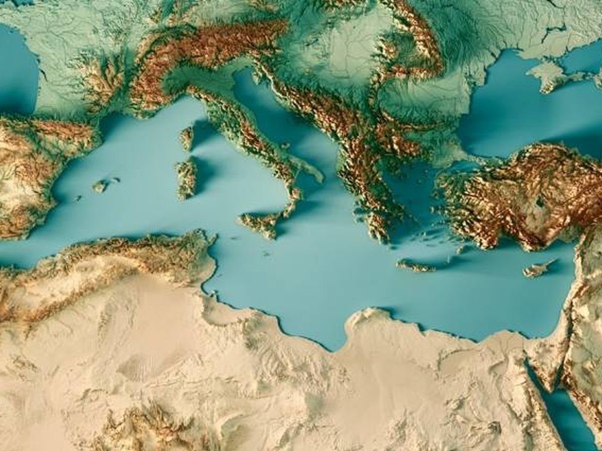 Foto: Mapa de la zona del Mediterráneo. Foto: MIT