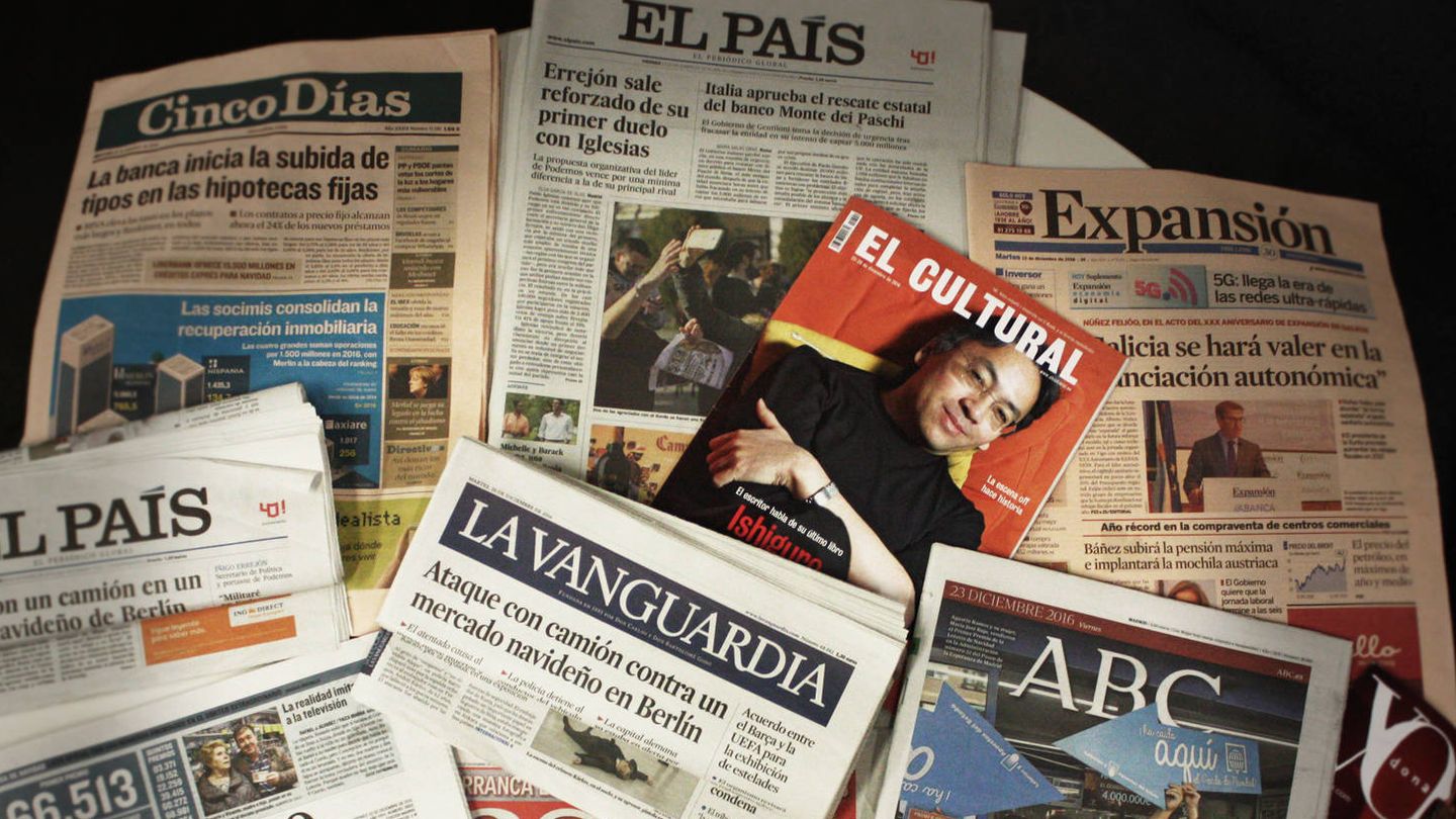Imagen de los principales periódicos impresos. (Fotografía: Enrique Villarino)