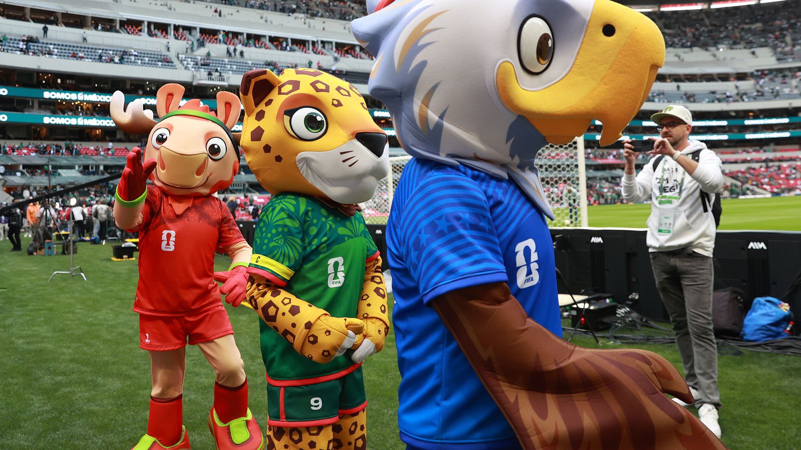 Las mascotas de este Mundial son oficiales: un águila, un jaguar y un alce en un torneo único