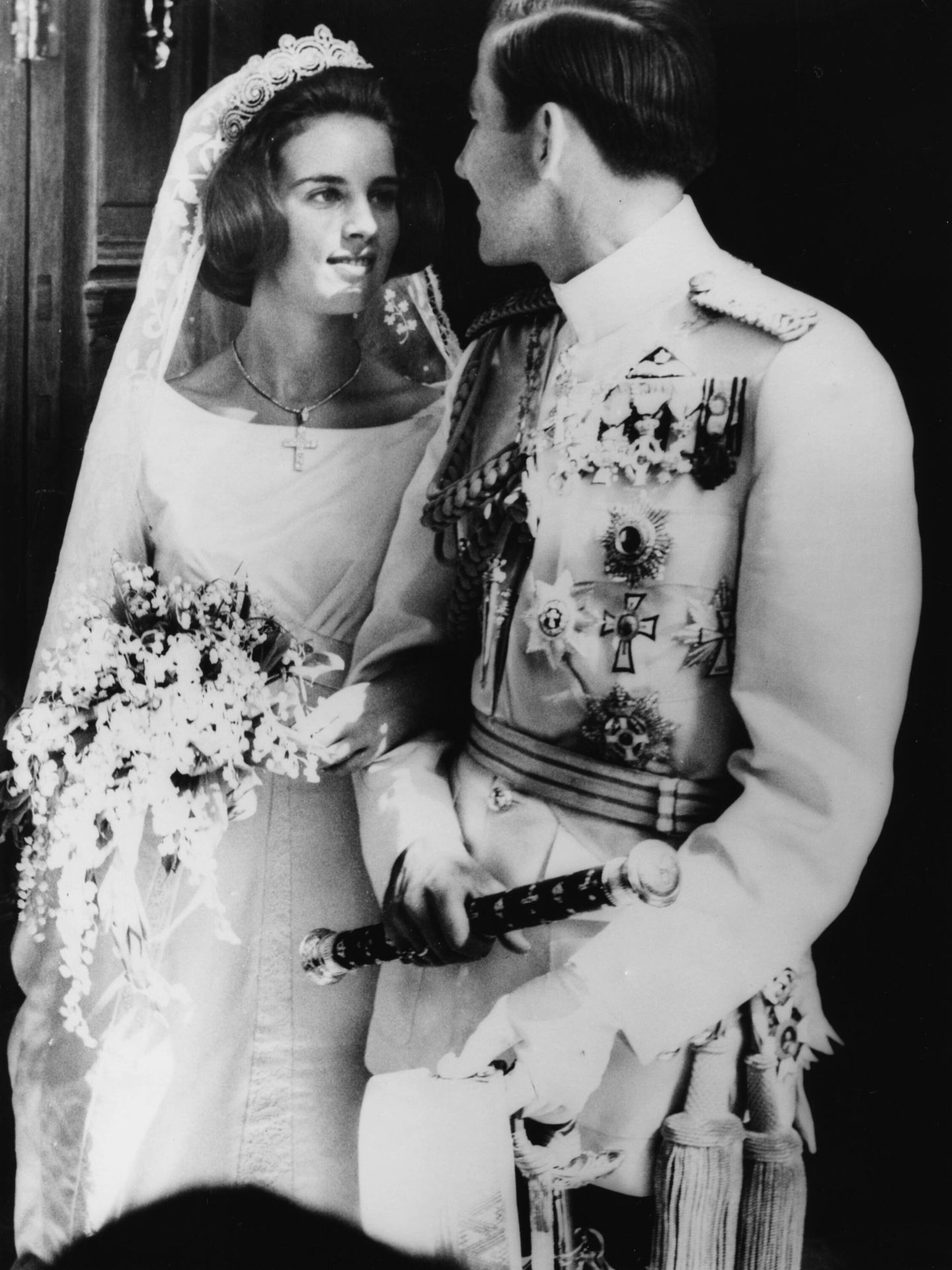 La boda de Constantino y Ana María. (Getty/Hulton Archive)