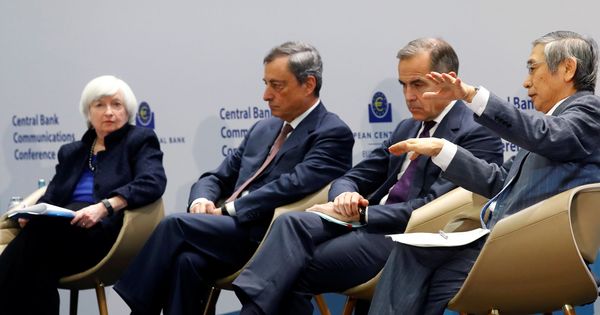 Foto: Presidentes de los principales Bancos Centrales. (Reuters)
