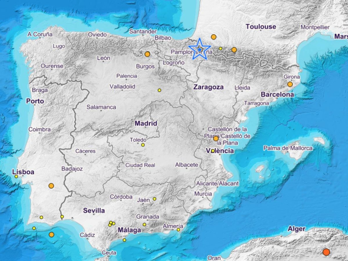 Foto: Registrado un ligero terremoto cerca de Pamplona. (IGN)