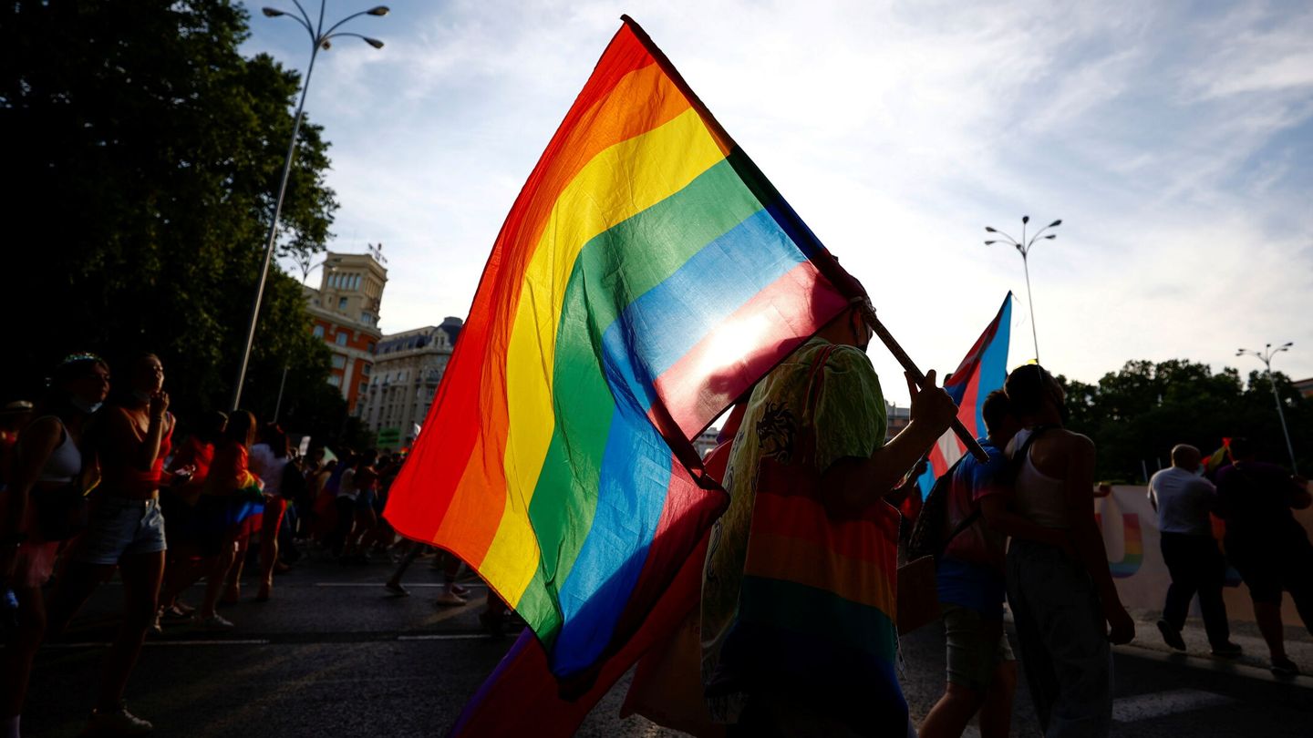 El desfile del Orgullo en Madrid, en 2021. (Reuters/Sergio Pérez)