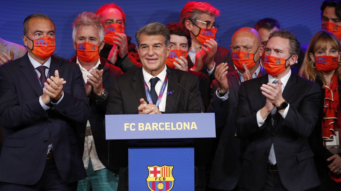 Joan Laporta es elegido presidente del Barça junto a su equipo, hace una semana. (Reuters)