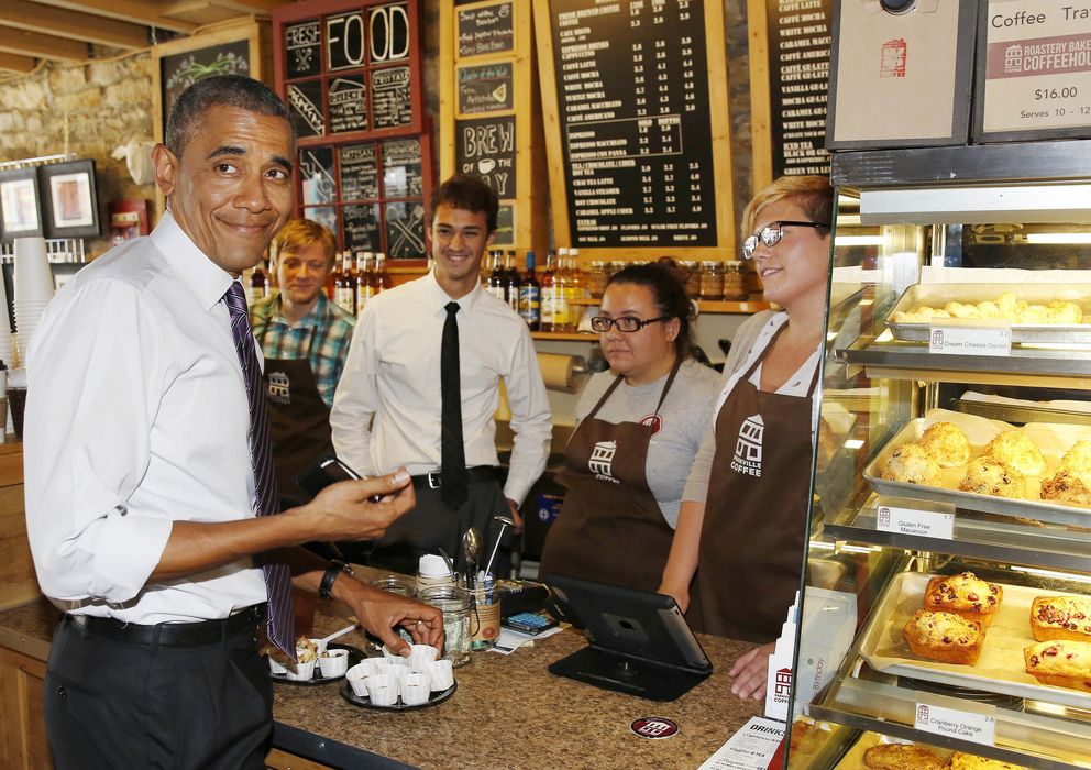 Foto: "¿No tendrán té mejor que café?" Al presidente demócrata no le interesa demasiado el café (pero sí la cerveza). (Reuters/Larry Downing)