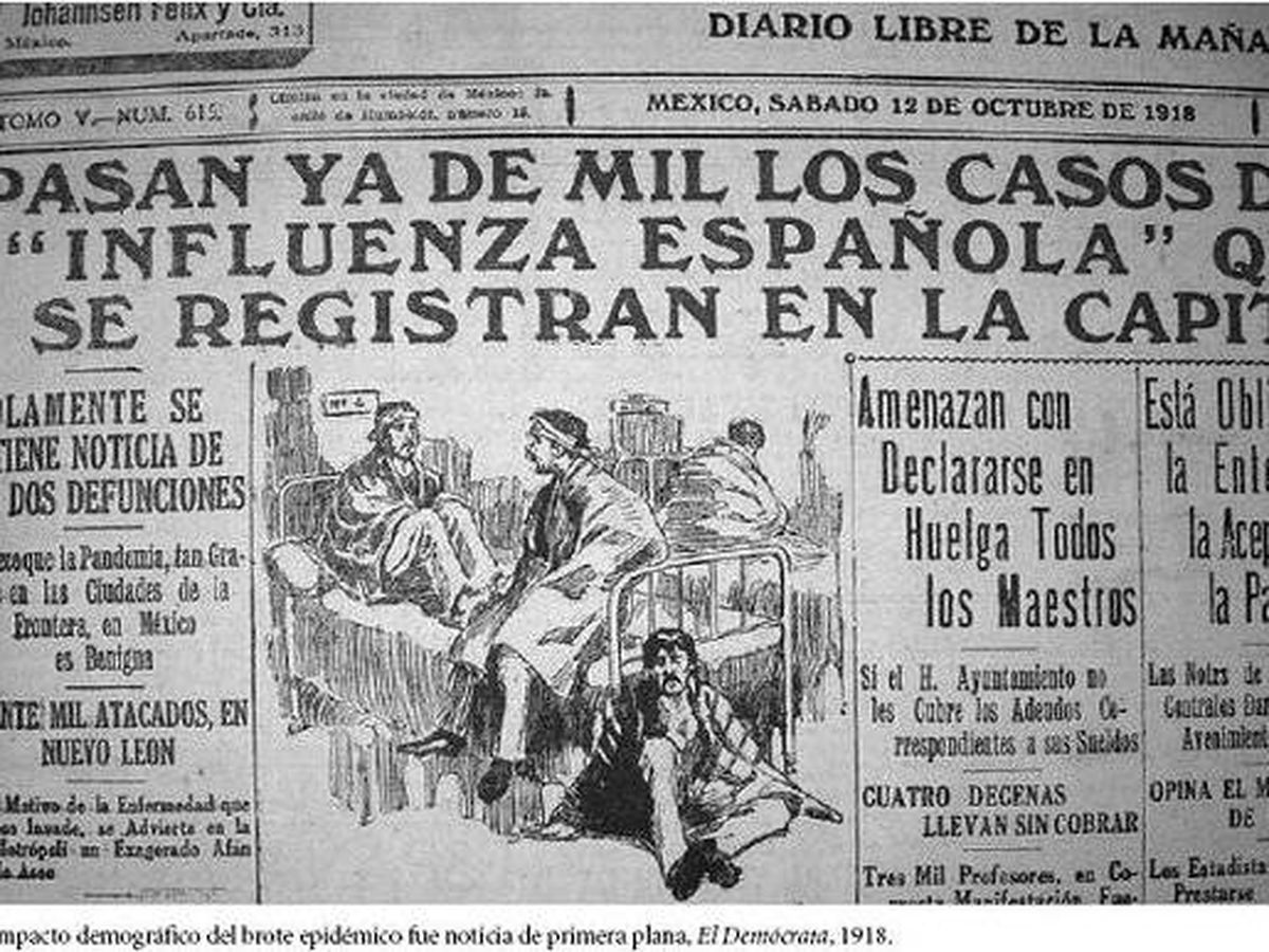 Foto: Recorte de prensa de la época sobre la epidemia de gripe española