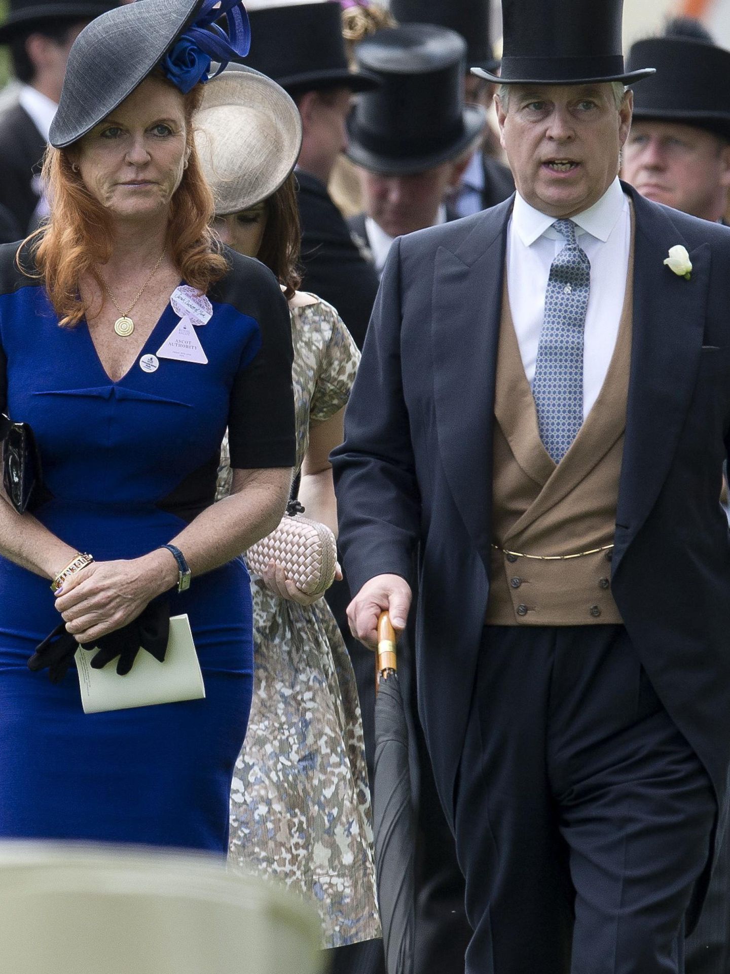 Sarah Ferguson y el príncipe Andrés, en Ascot. (EFE)