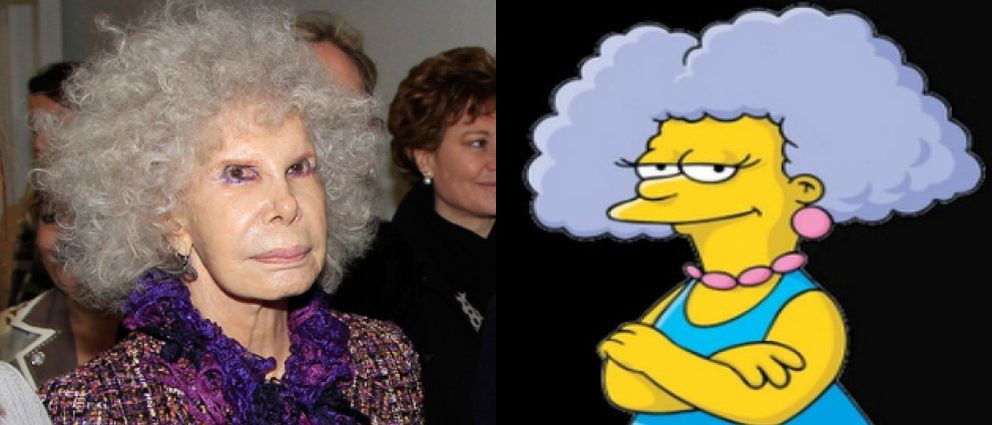 Foto: La Duquesa de Alba es una de las hermanas gemelas de Marge Simpson: Selma Bouvier