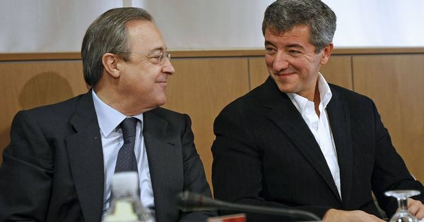Foto: Florentino Pérez y Miguel Ángel Gil Marín en una reunión de LaLiga hace unos años. (EFE)