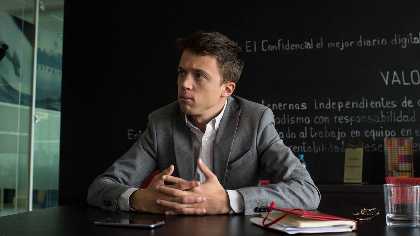 Íñigo Errejón, durante un momento de la entrevista. (Pablo López Learte)