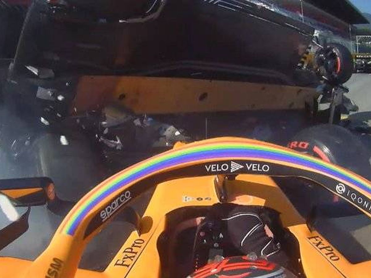 Foto: Sainz embistió a Giovanardi a casi 280 km/h en la resalida del GP de Mugello (Formula 1)