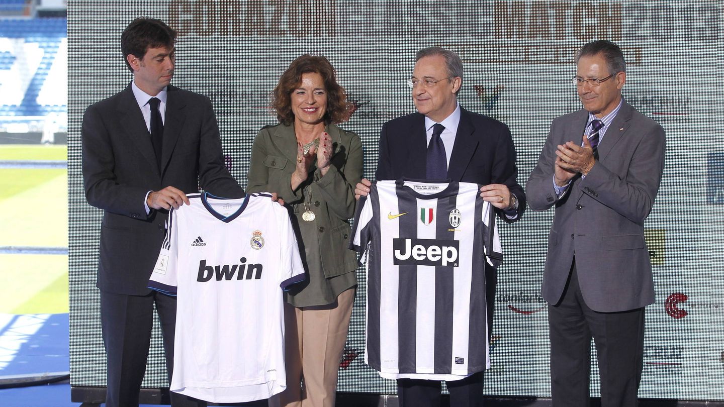 Los presidentes de Real Madrid y Juventus de Turín posan en un acto oficial. (EFE)