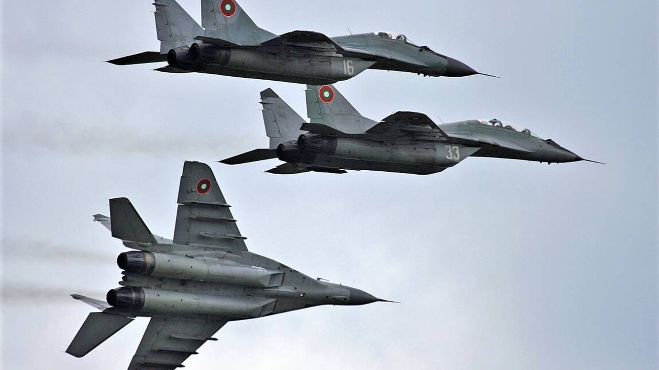 Foto: Aviones MiG-29 de la fuerza aérea búlgara. (Chavdar Garchev)