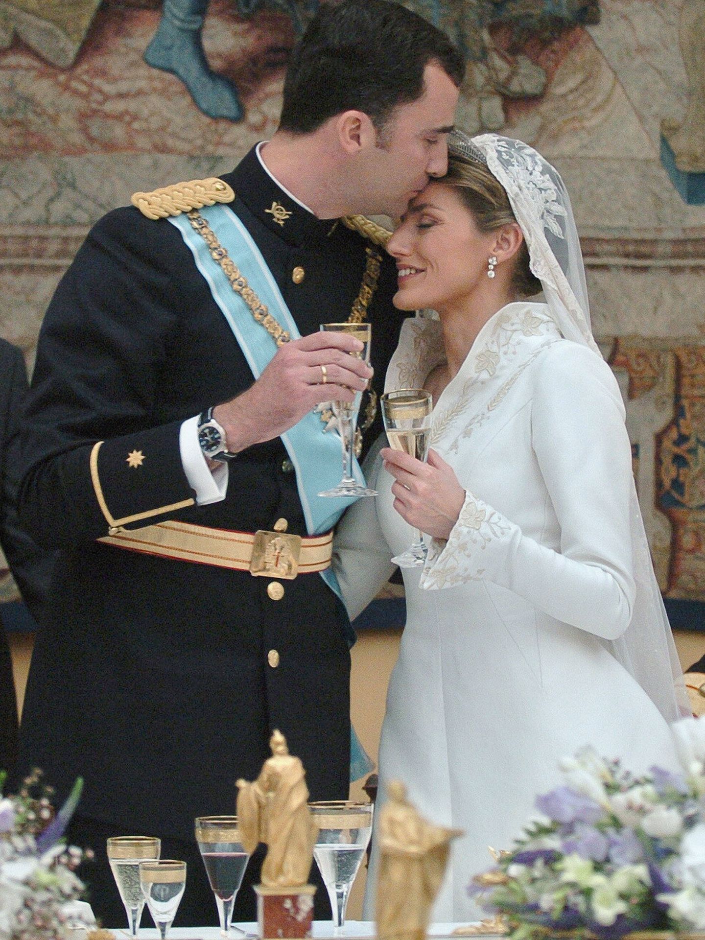 Felipe y Letizia, en su boda. (Getty)