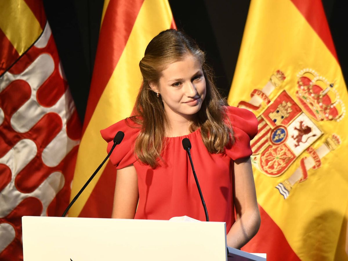Foto: Leonor durante su discurso en los Premios Princesa de Girona. (LP)