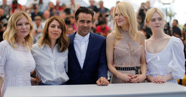 Foto: Colin Farrell rodeado de Kirsten Dunst, Sofia Coppola, Nicole Kidman y Elle Fanning en Cannes | Reuters