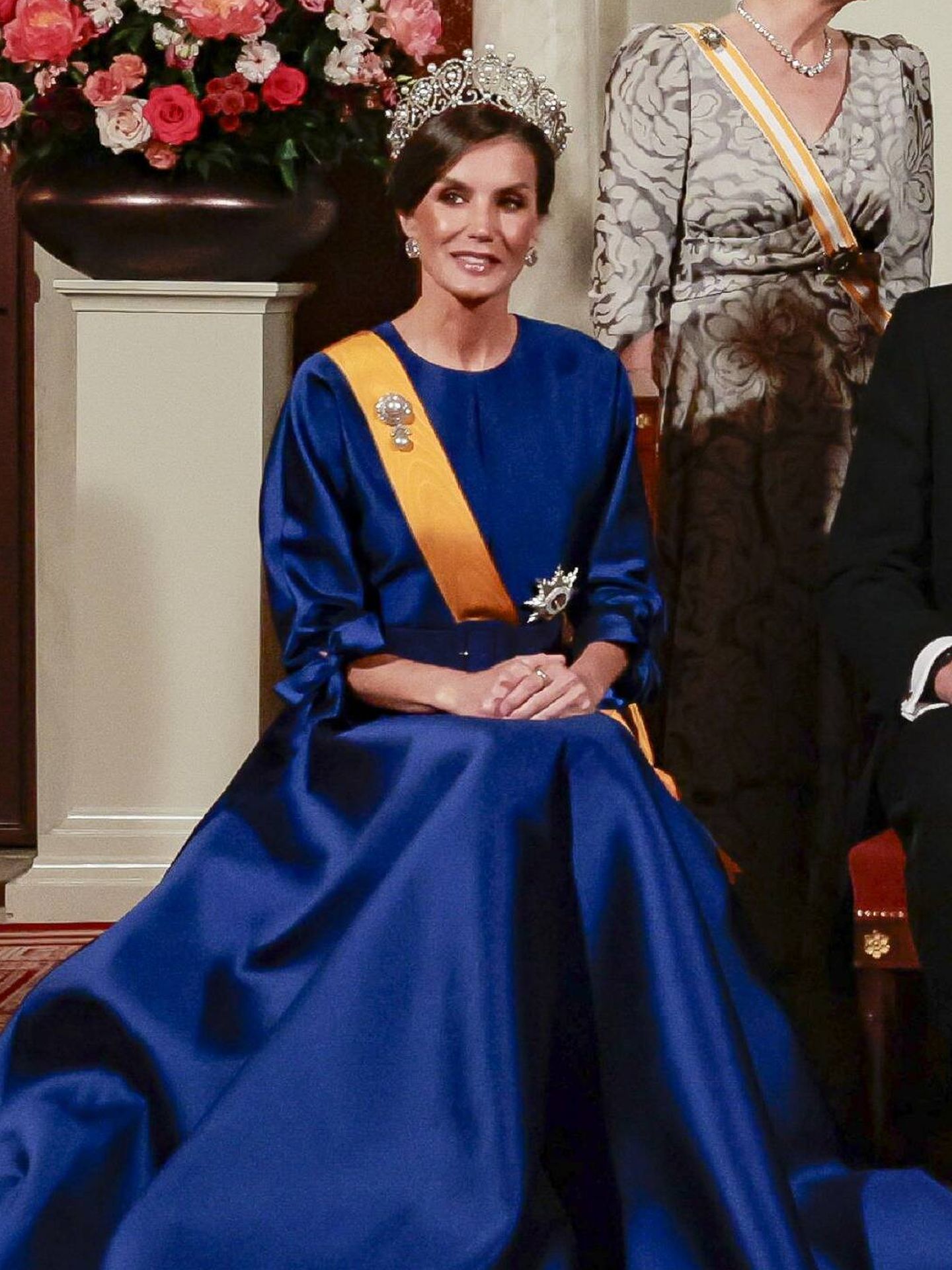 La reina Letizia con vestido de The 2nd Skin. (Gtres)
