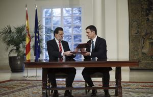 Rajoy y Sánchez pactan celebrar el debate de la nación el 24 de febrero