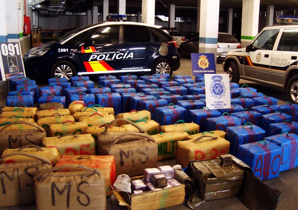 Foto: Las 3,5 toneladas de hachís intervenidas en Sanlúcar (Mº Interior)