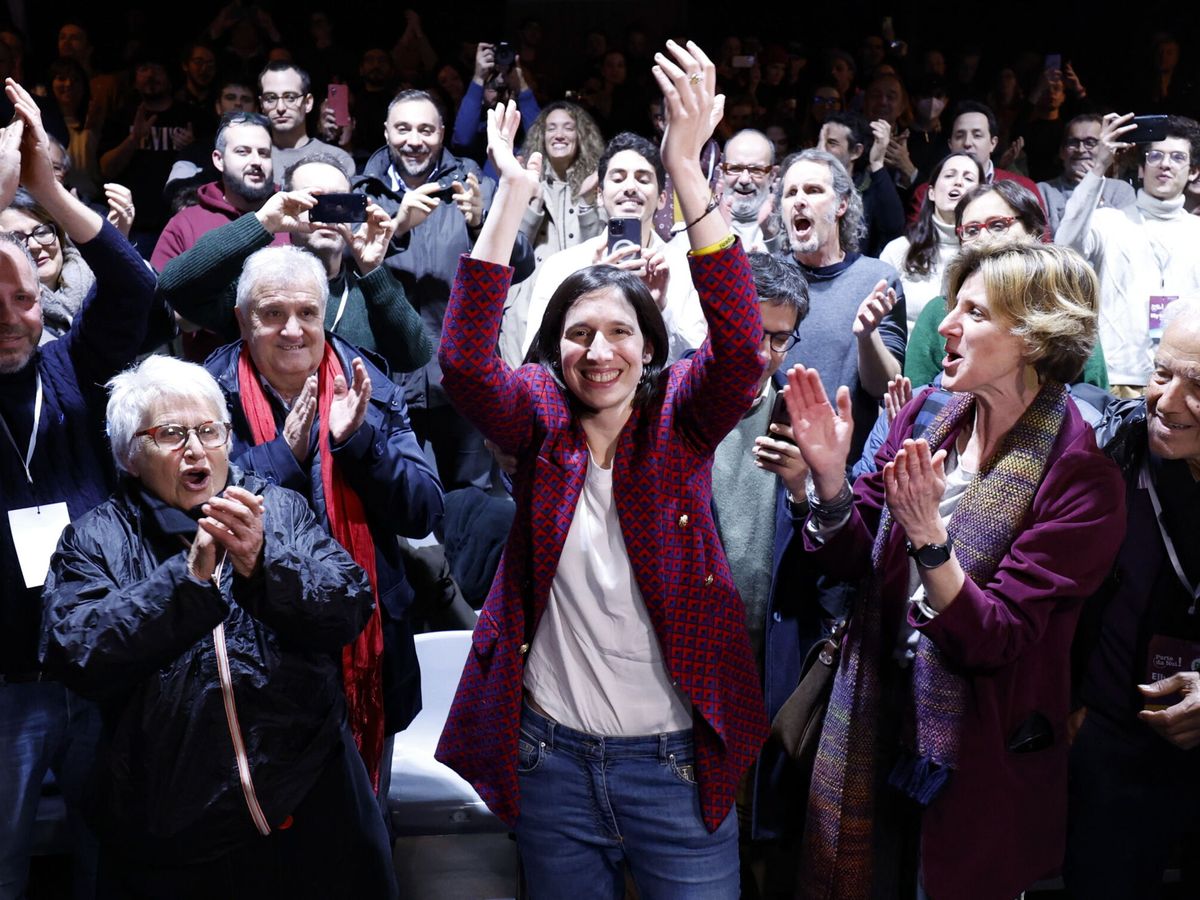 Foto:  Elly Schlein, tras ser elegida líder del PD. (EFE/Fabio Frustaci)
