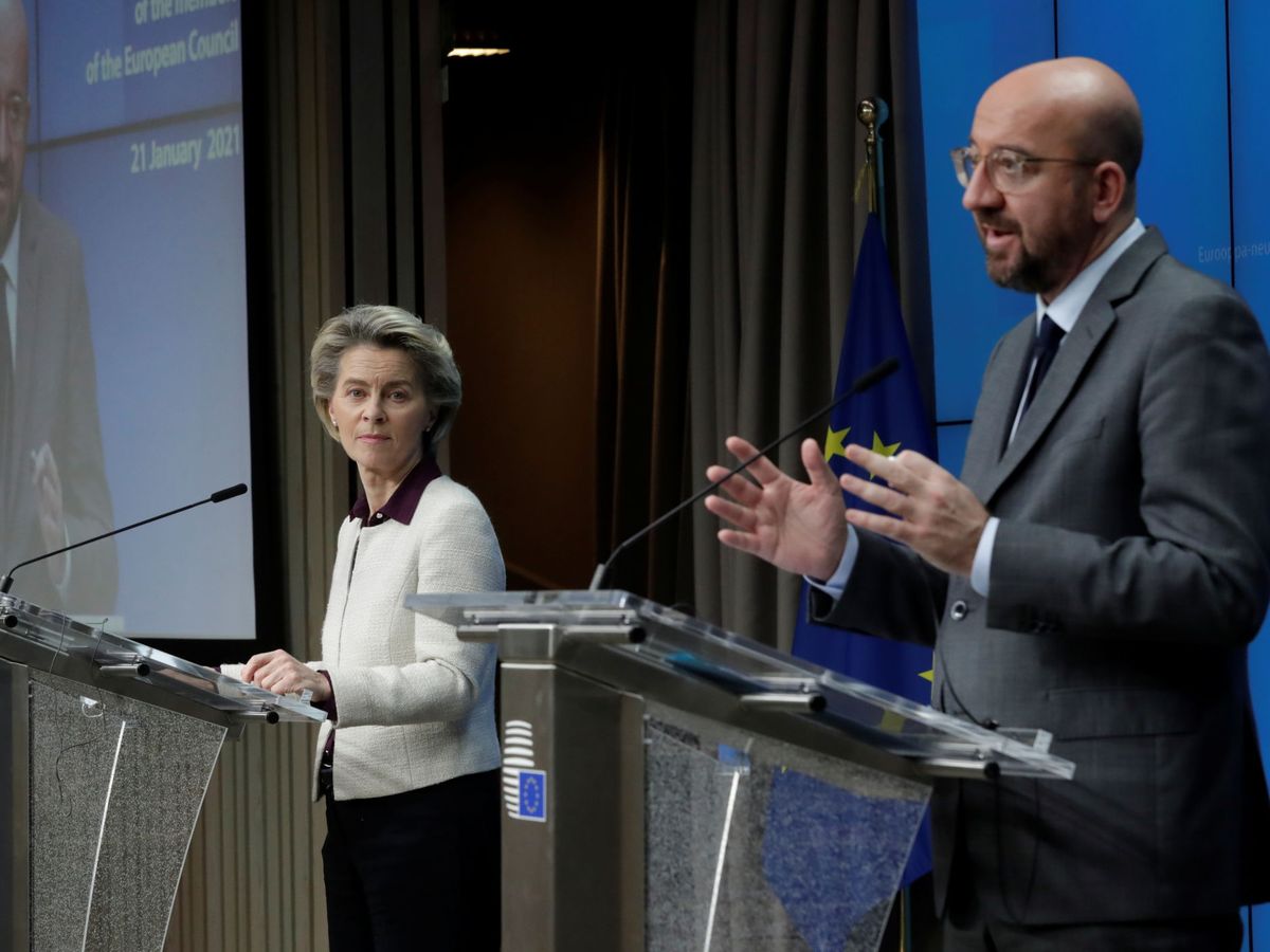 Foto: La presidenta de la Comisión Europea, Ursula von der Leyen (izq.), y el presidente del Consejo Europeo, Charles Michel. (Reuters) 