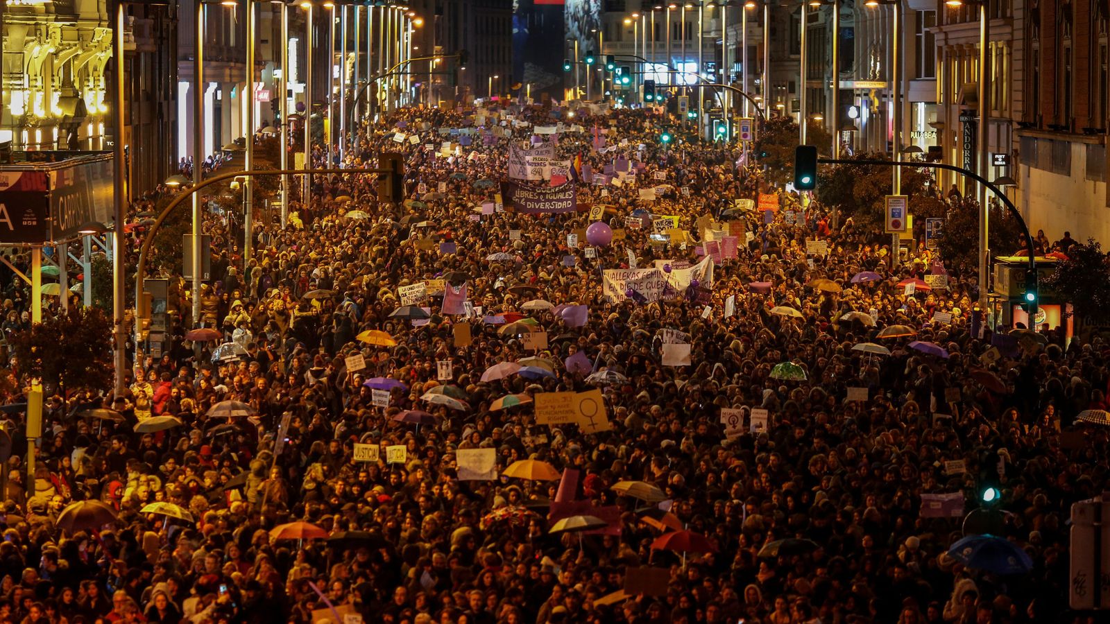 Foto: Marcha feminista por el Día Internacional de la Mujer, el 8 de marzo de 2018, en Madrid. (Reuters)
